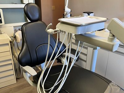 Chair at dentist office